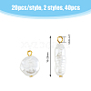 Acrylic Imitation Pearl Pendants PALLOY-AB00214-2