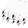 Natural & Synthetic Mixed Stone Hexagonal Pointed Dowsing Pendulums G-A024-B-1