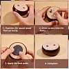 Wood Round Furniture Legs FIND-WH0199-412C-4