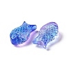 Transparent Spray Painted Glass Beads X-GLAA-I050-10-4