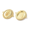 Rack Plating Brass Cubic Zirconia Virgin Mary Oval Connector Charms KK-C084-35D-G-2