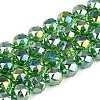 Electroplate Transparent Glass Beads Strands EGLA-ZX001-01A-02-1