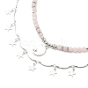 2Pcs 2 Style Alloy Moon & Star Charm Necklaces Set NJEW-JN04065-4