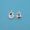 Electroplating Zinc Alloy Pendant Cabochon Settings FIND-WH0005-63S-1