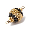 Seed Beads Loom Round Connector Charms PALLOY-MZ00375-4