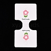 Folding Flower Pattern Paper Jewlery Display Cards for Necklaces CDIS-T004-22-1