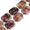 Natural Red Hematoid Quartz/Ferruginous Quartz Beads Strands G-B125-P22-01-1