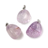 Natural Amethyst Pendants G-A249-04A-01P-1