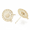 Brass Stud Earring Findings KK-S345-261G-2