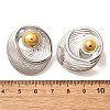 304 Stainless Steel Two Tone Stud Earrings EJEW-F355-02GP-01-5