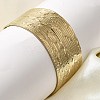 304 Stainless Steel Textured Cuff Bangles BJEW-G734-01B-G-3