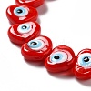 Handmade Evil Eye Lampwork Beads Strands X-LAMP-E023-07C-02-3