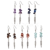 Natural Mixed Stone Dangle Earring for Women EJEW-JE05935-1