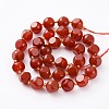 Natural Carnelian Beads Strands G-A030-B24-10mm-A-2