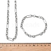 304 Stainless Steel Paperclip & Rolo Chain Necklace and Bracelet Set SJEW-D091-02P-3