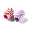 Valentine's Day Opaque Acrylic European Beads SACR-P031-14A-2