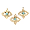 Synthetic Turquoise Eye Pendants STAS-I325-138G-1