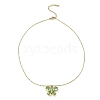 Butterfly Light Gold Brass Micro Pave Cubic Zirconia Pendant Necklaces NJEW-E105-02KCG-2