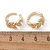 Brass Micro Pave Clear Cubic Zirconia Cuff Earrings EJEW-I249-11G-4