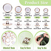 50Pcs 5 Styles Plastic Shank Buttons BUTT-TA0001-63-4