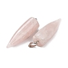 Natural Rose Quartz Pointed Pendants G-D040-01P-B09-2