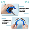 2Pcs 2 Colors Bristle with Silicone Brush AJEW-GA0008-93-3