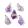 Natural Amethyst Pendants G-G998-C02-1