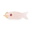 Natural Rose Quartz Carved Pendants X-G-P599-07G-04-1