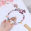 Bees Alloy Enamel & Resin & Glass & Plastic Pearl & Rhinestone Tassel Scarf Choker Necklaces NJEW-SP0001-16B-3
