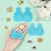 Olycraft DIY Leaf Dangle Stud Earrings Silicone Molds DIY-OC0003-96-3