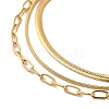 Titanium Steel Chains Three Layers Necklaces NJEW-D054-01A-01G-4