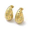 304 Stainless Steel Teardrop Stud Earrings EJEW-B108-05G-A-3