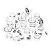 DIY 50Pairs Flat Round Earring Making Kits DIY-YW0001-90P-4