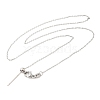 304 Stainless Steel Cable Chain Necklace for Women NJEW-G104-04P-1