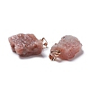 Natural Strawberry Quartz  Pendants G-B021-07-3