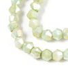 Ombre Effect Dyed Glass Beads Strands GLAA-T025-4mm-09D-3