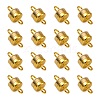 Column Brass Magnetic Clasps with Loops KK-M064-G-NR-2
