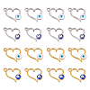 DICOSMETIC 16Pcs 4 Style 304 Stainless Steel Enamel Pendants STAS-DC0010-35-1