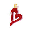 Brass Enamel Pendants KK-OY015-73G-1-1