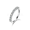 S925 Sterling Silver Clear Cubic Zirconia Finger Rings for Daily Wear and Parties QX0309-1-1