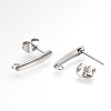 Non-Tarnish 304 Stainless Steel Stud Earring Findings STAS-Q223-04-3