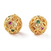 Rack Plating Brass Cubic Zirconia Beads KK-S377-12G-1