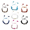 7Pcs Cross Synthetic Turquoise Braided Beaded Bracelets for Women BJEW-JB11345-2