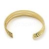 PVD Vacuum Plating 202 Stainless Steel Multi-strand Open Cuff Bangles for Women BJEW-M317-07A-G-3