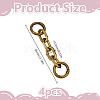 4Pcs Aluminum Cable Chain Bag Extension Chains DIY-DR0002-59B-2