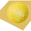 Self Adhesive Gold Foil Embossed Stickers DIY-WH0211-196-4