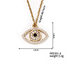 Fashionable Eye Brass Pendant Necklace OW4305-3-1