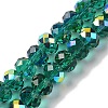 AB Color Plated Transparent Electroplate Beads Strands EGLA-H104-06K-1