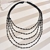 Bohemian Style Plastic Long Bicone Beads Multi Layered Necklaces for Women's Daily Parties DF6907-2-3