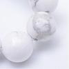 Round Natural Howlite Bead Strands G-R345-8mm-18-4